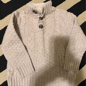 Cozy Cable Knit Sweater with Button Accents